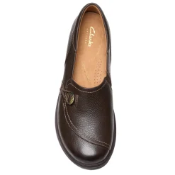 Clearance Clarks Women's , Certina Ease Slip-On Dark Brown
