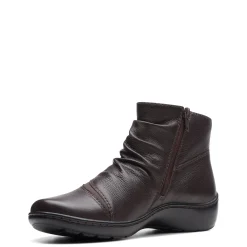 New Clarks Women's , Cora Derby Boot Brown