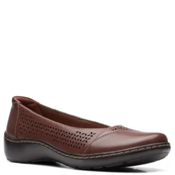 Best Clarks Women's , Cora Iris Slip-On Dark Tan Leather