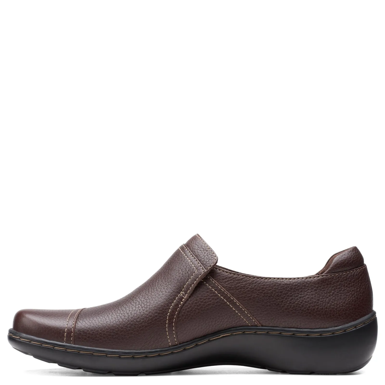 Discount Clarks Women's , Cora Poppy Slip-On Dark Brown