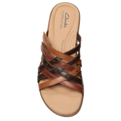 Outlet Clarks Women's , Elizabelle Rio Sandal Brown Mix
