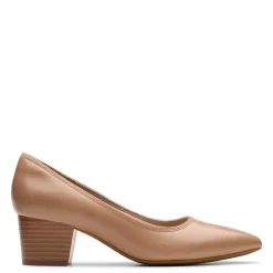New Clarks Women's , Ellanie Hope Pump Warm Beige Lea