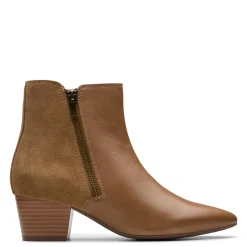 Outlet Clarks Women's , Ellanie Vibe Boot Taupe Leather