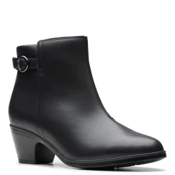 New Clarks Women's , Emily2 Belle Boot Black Leather