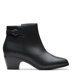 New Clarks Women's , Emily2 Belle Boot Black Leather
