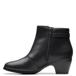 New Clarks Women's , Emily2 Belle Boot Black Leather