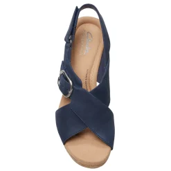 Discount Clarks Women's , Giselle Dove Sandal Navy