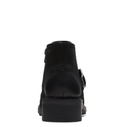 New Clarks Women's , Hearth Faye Boot Black Nubuck