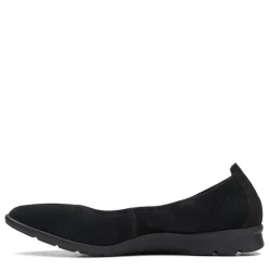 New Clarks Women's , Jenette Ease Flat Black Suede