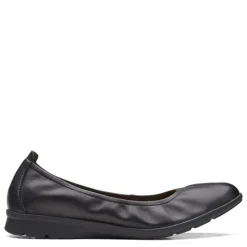 Clarks Women's , Jenette Ease Flat Black Solid