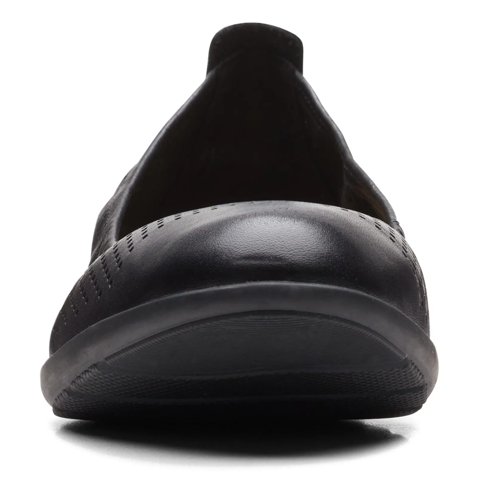 Online Clarks Women's , Jenette Ease Flat Black Leather