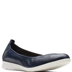 New Clarks Women's , Jenette Ease Flat Navy
