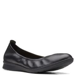 Outlet Clarks Women's , Jenette Ease Flat Black Solid