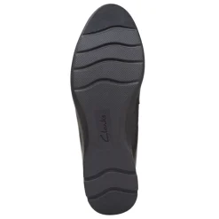 Outlet Clarks Women's , Jenette Ease Flat Black Solid