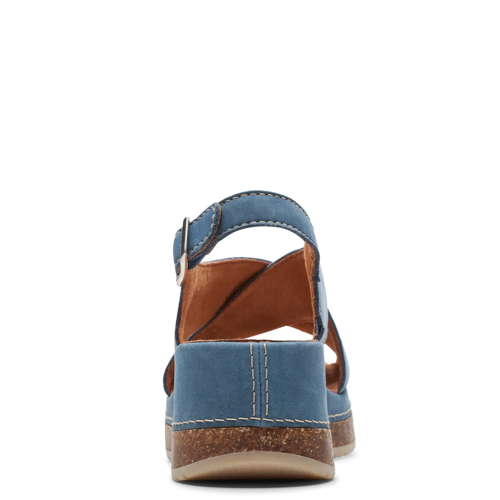 Outlet Clarks Women's , Kassanda Step Sandal Blue Nubuck