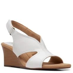 Hot Clarks Women's , Kyarra Aster Sandal White