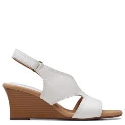 Hot Clarks Women's , Kyarra Aster Sandal White