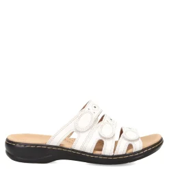 Outlet Clarks Women's , Lesia Cacti Slide Sandals White