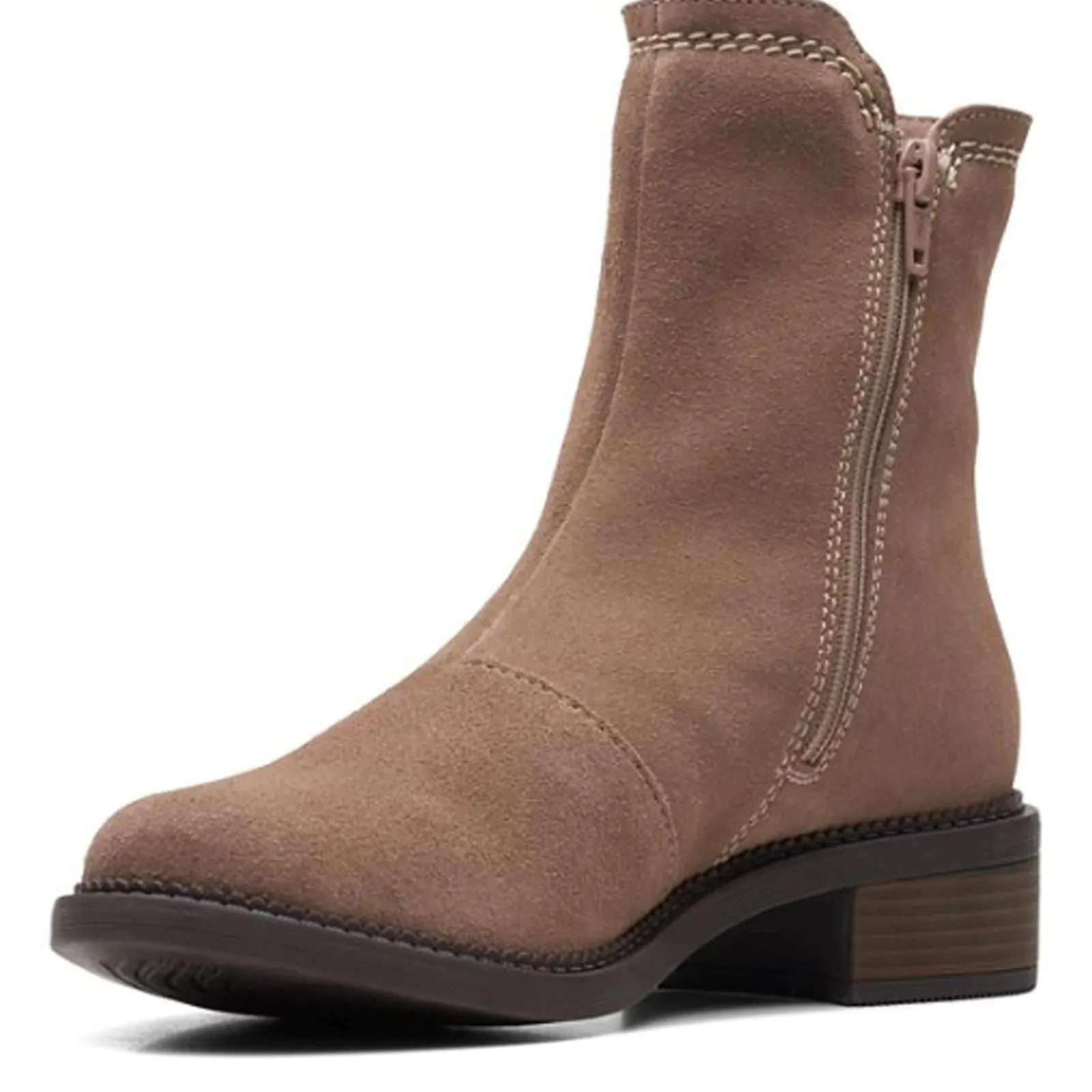 Best Clarks Women's , Maye Zip Boot Pebble