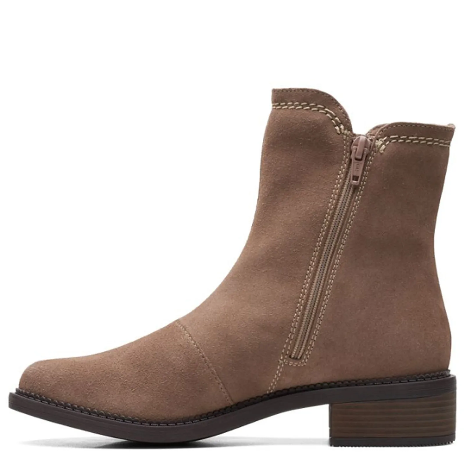 Best Clarks Women's , Maye Zip Boot Pebble
