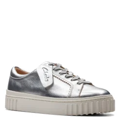 Online Clarks Women's , Mayhill Walk Sneaker Silver Metallic
