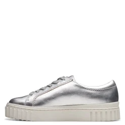 Online Clarks Women's , Mayhill Walk Sneaker Silver Metallic