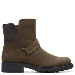 Online Clarks Women's , Opal Rose Boot Dark Olive