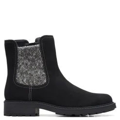 Sale Clarks Women's , Opal Sky Boot Black Suede