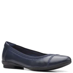Clarks Women's , Sara Bay Flat Navy