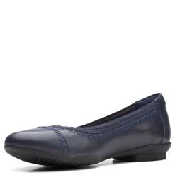 Clarks Women's , Sara Bay Flat Navy