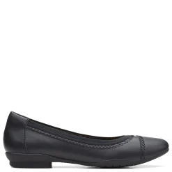Online Clarks Women's , Sara Bay Flat Black