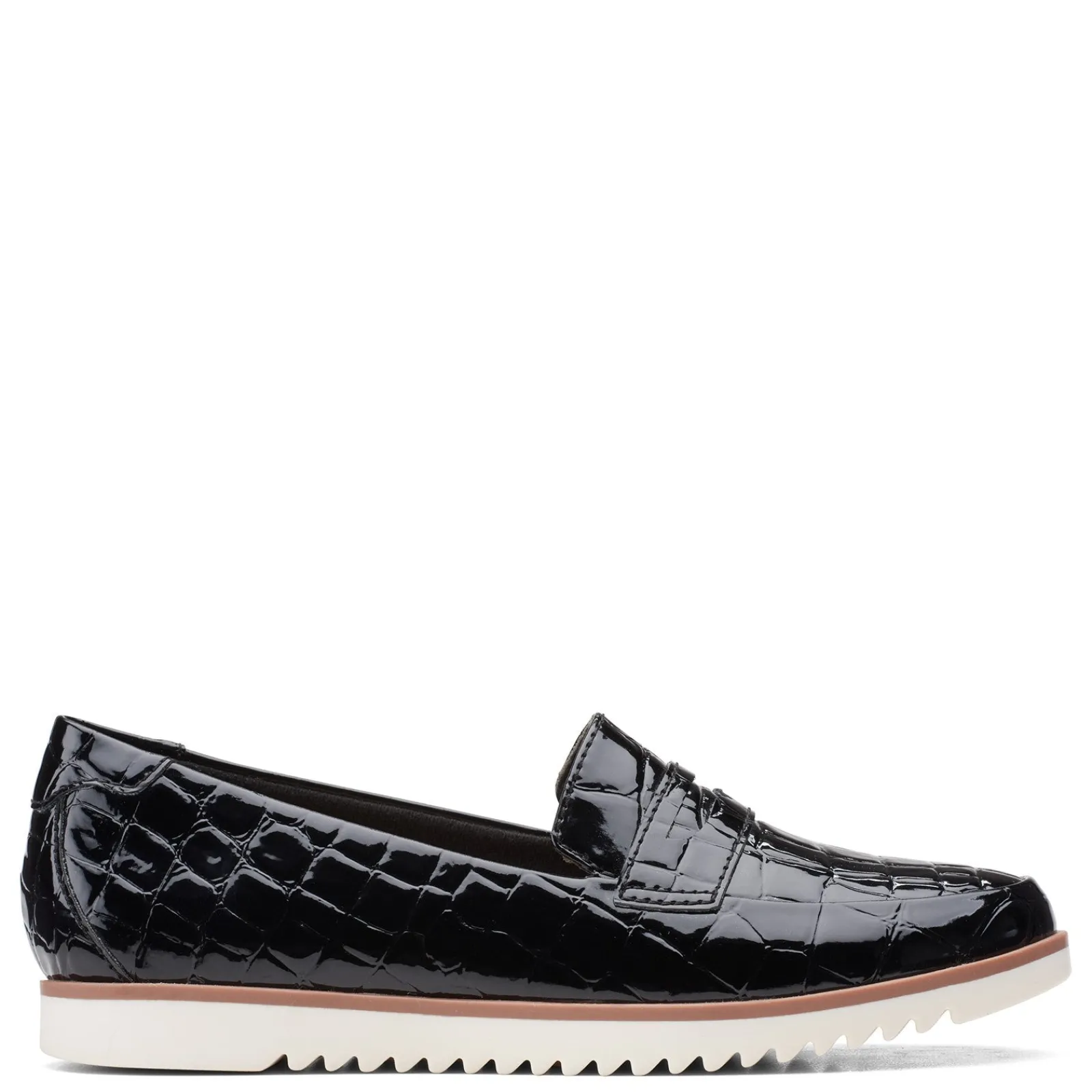 Clearance Clarks Women's , Serena Terri Slip-On Black Croco Print
