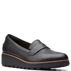 Outlet Clarks Women's , Sharon Gracie Loafer Black Soft