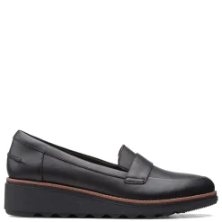 Outlet Clarks Women's , Sharon Gracie Loafer Black Soft