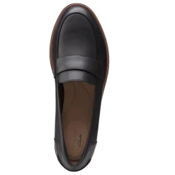 New Clarks Women's , Sharon Gracie Loafer Black Soft