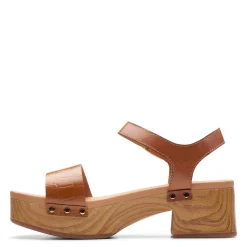 Hot Clarks Women's , Sivanne Bay Sandal Tan Interest Leather