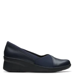 New Clarks Women's , Suttyn Walk Wedge Slip-On Navy