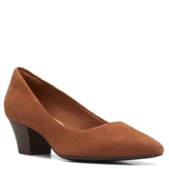 Clearance Clarks Women's , Teresa Step Pump Tan Suede