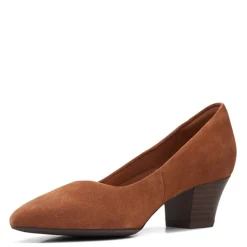 Clearance Clarks Women's , Teresa Step Pump Tan Suede