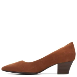 Clearance Clarks Women's , Teresa Step Pump Tan Suede