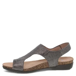 Discount Dansko Women's , Reece Thong Sandal Pewter Metallic