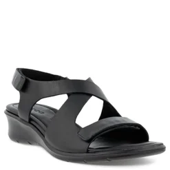 Outlet ECCO Women's , Felicia Cross Sandal Black