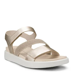 Sale ECCO Women's , Flowt 2 Band Sandal Gold White