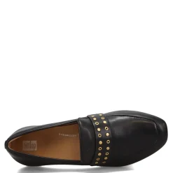 Outlet FitFlop Women's , Delicato Stud-and-Eyelet Loafer Black