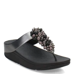 Outlet FitFlop Women's , Fino Bauble Toe-Post Sandal Pewter Black