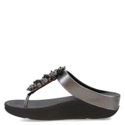 Hot FitFlop Women's , Fino Bauble Toe-Post Sandal Pewter Black
