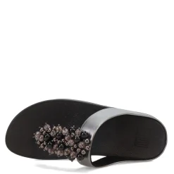 Hot FitFlop Women's , Fino Bauble Toe-Post Sandal Pewter Black
