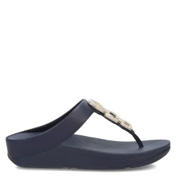 Discount FitFlop Women's , Fino Crystal Chain Toe-Post Sandal Midnight Navy