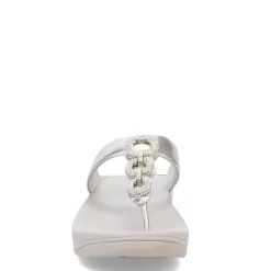 Sale FitFlop Women's , Fino Crystal Chain Toe-Post Sandal Silver