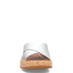 Online FitFlop Women's , F-Mode Flatform Cross Slide Silver